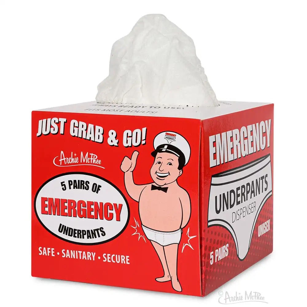 Archie Mcphee - Emergency Underpants In Dispenser Box
