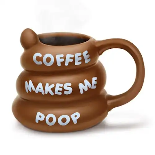 Bigmouth Coffee Makes Me Poop Mug