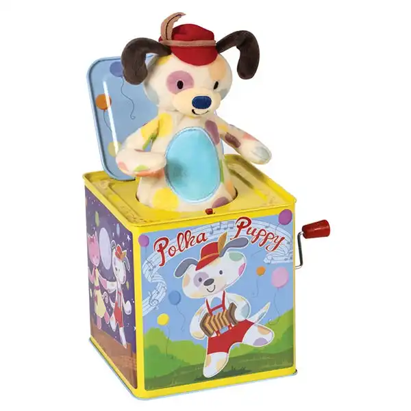 Schylling - Polka Puppy Jack In Box