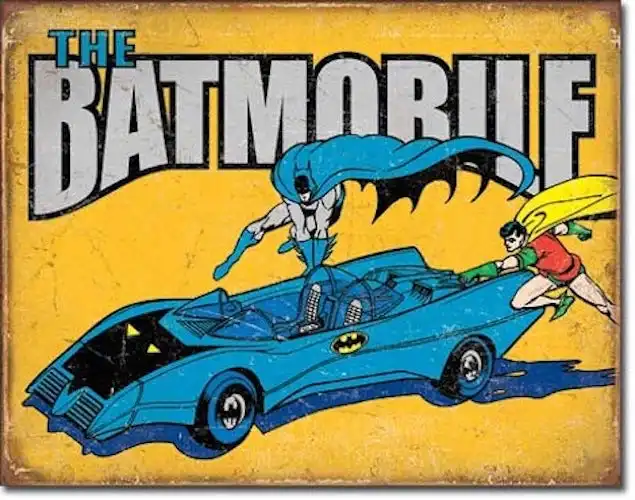 The Batmobile Retro Tin Sign