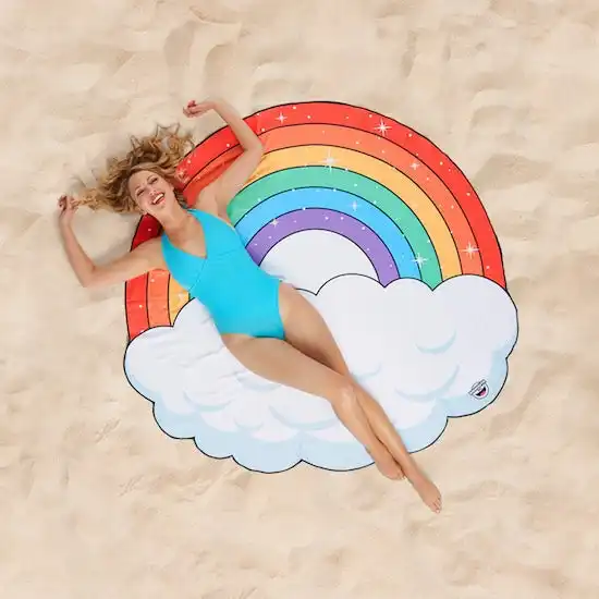 Bigmouth Gigantic Rainbow Beach Blanket