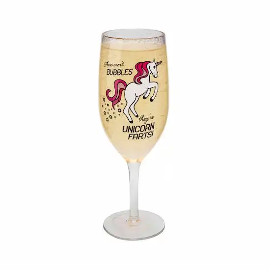 Bigmouth - The Unicorn Farts Champagne Glass