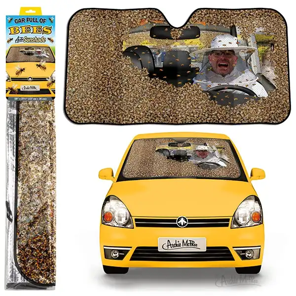 Archie Mcphee - Car Full Of Bees Auto Sunshade