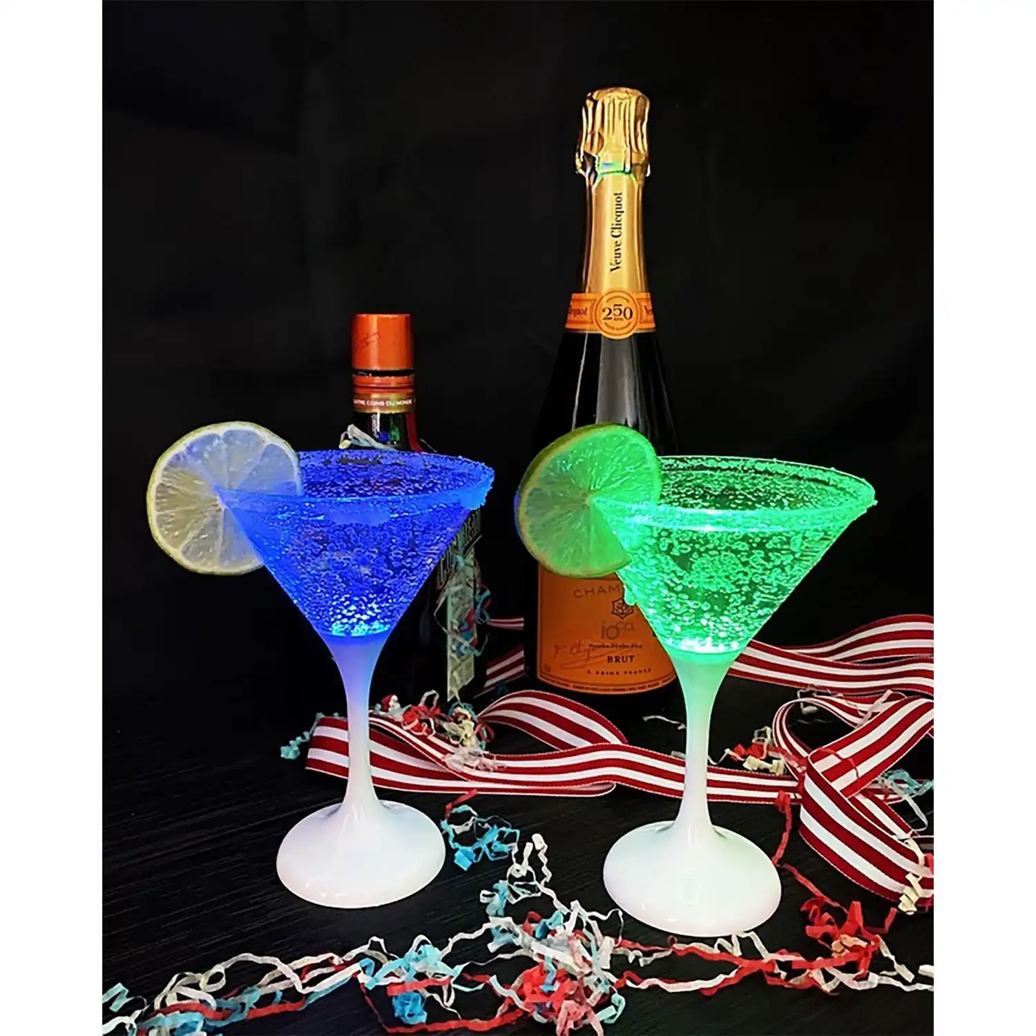 LED Cocktail Party Glasses (Set of 2) - Red