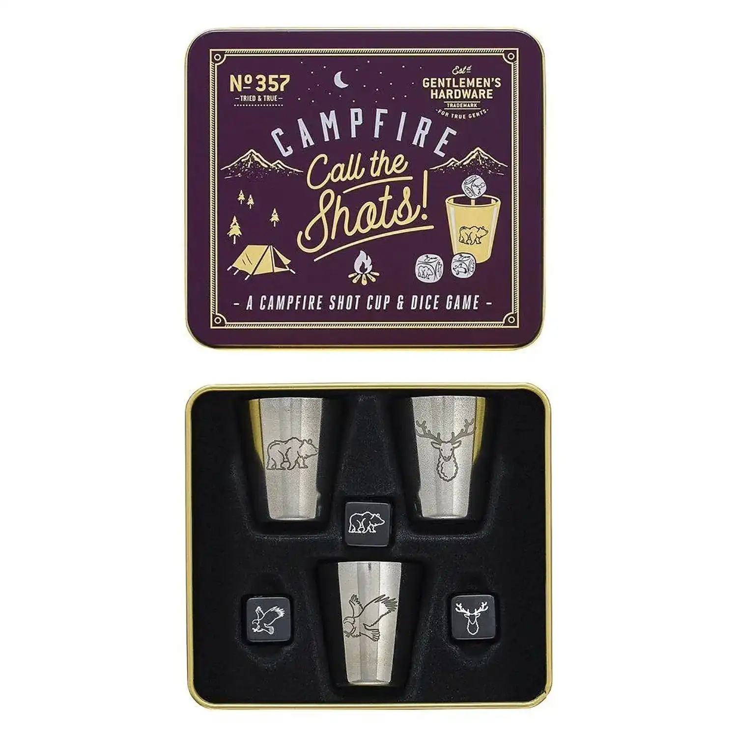 Campfire Call The Shots Shot Cup and Dice Game