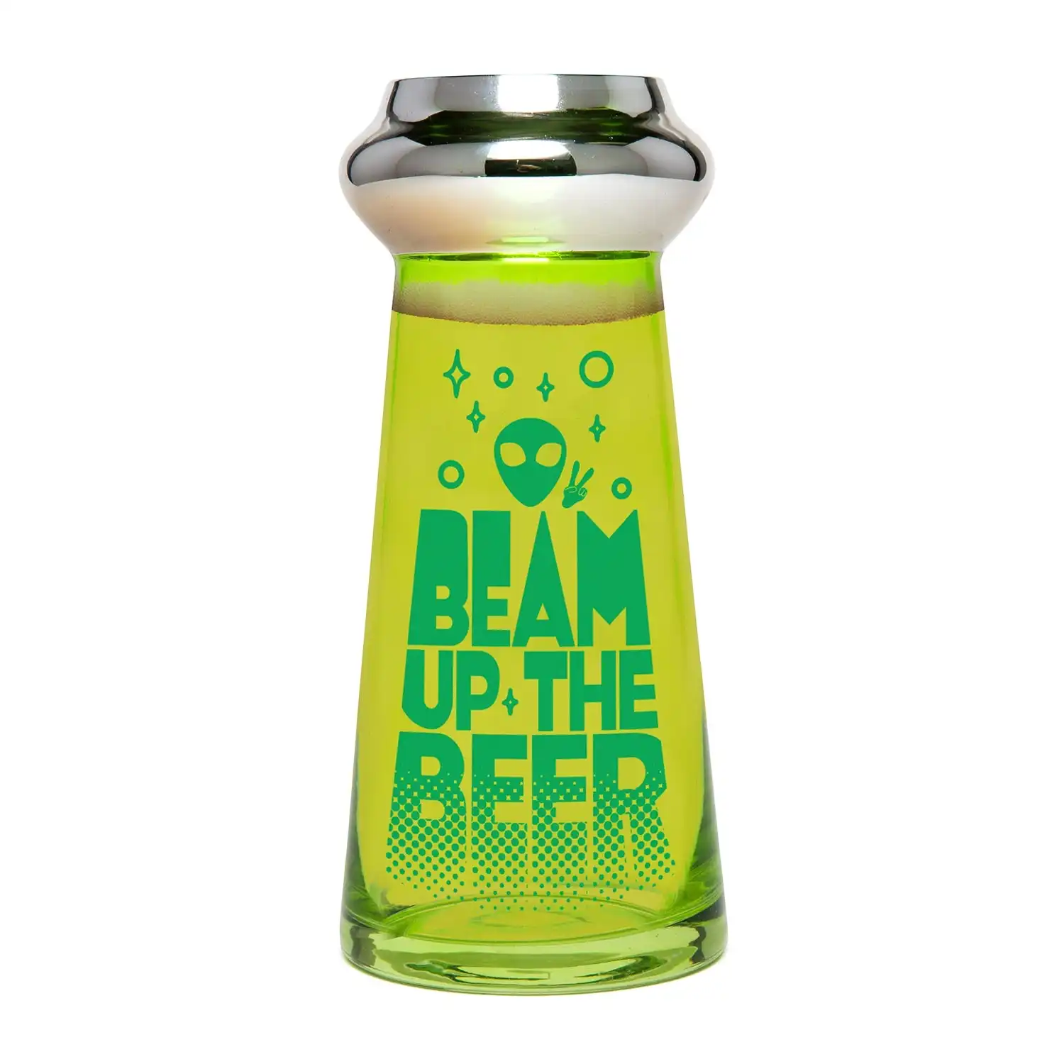Bigmouth - UFO Beer Glass: Beam Up the Beer