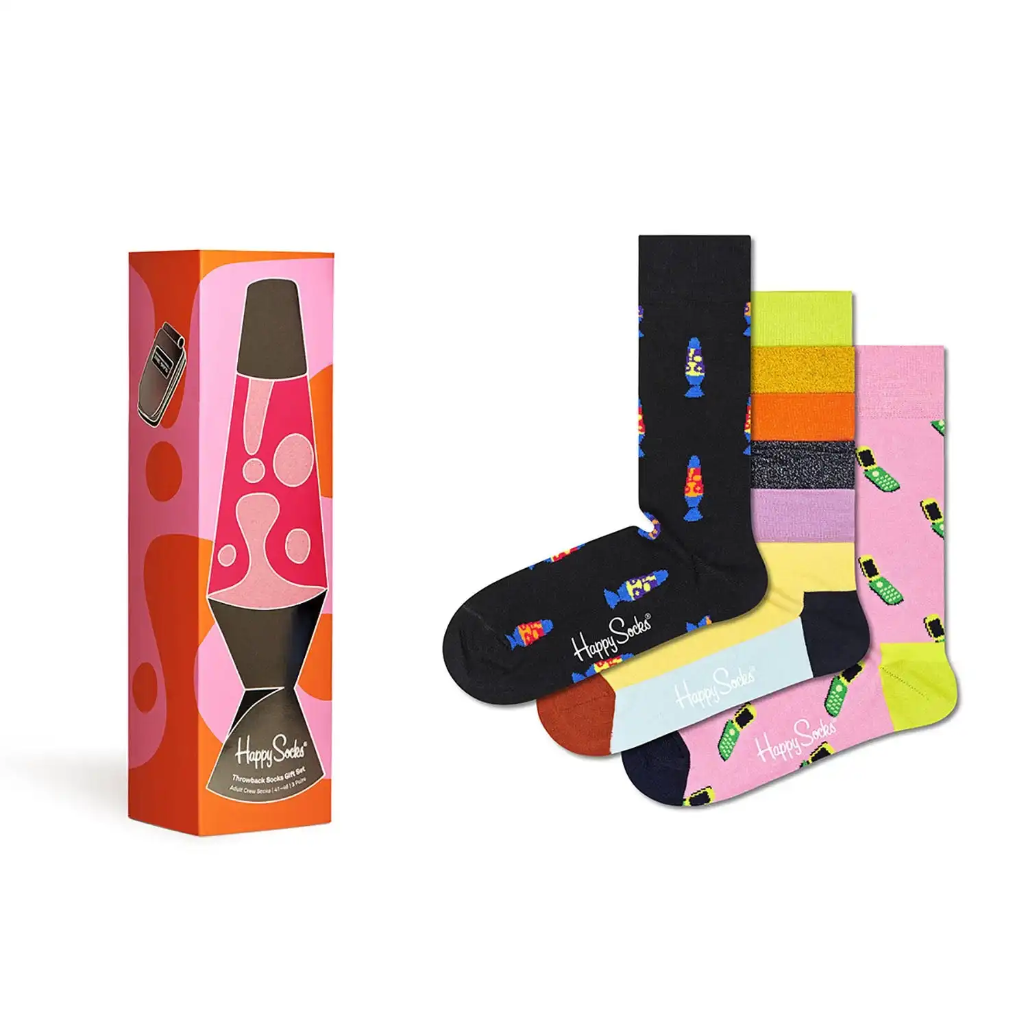 Happy Socks: Throwback Socks Gift Set 3-Pack (41-46)