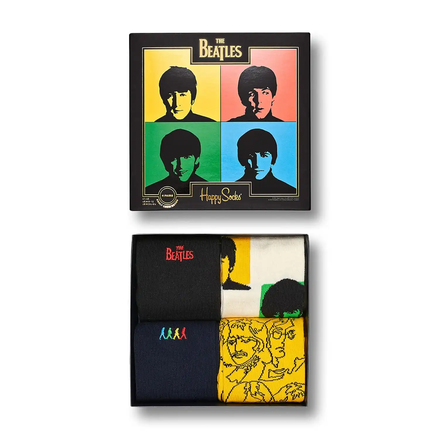 Happy Socks: Beatles Gift Set 4-Pack (41-46)