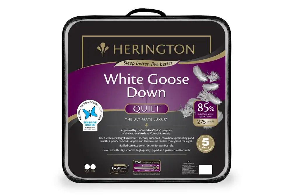 Herington LUXURY WHITE – 85% GOOSE DOWN  QUILT