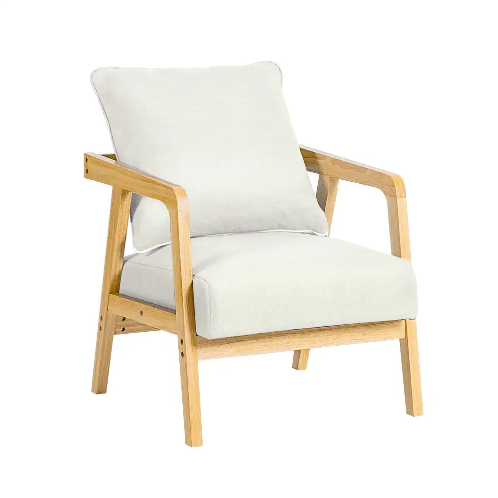 Furb Armchair Lounge Chair Accent Chairs Armchairs Fabric Single Sofa Beige