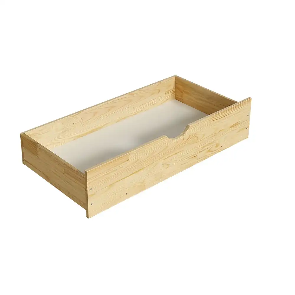 Furb Wooden Solid Pine Wood Storage Drawer x2 Oak