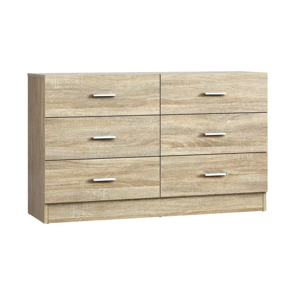 PRIS 6 Chest of Drawers Tallboy Dresser Table Lowboy Storage Cabinet Wood