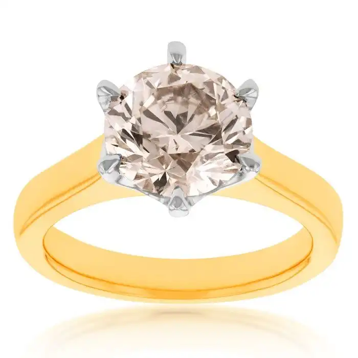 18ct Yellow Gold Solitaire Ring With 3 Carat Diamond