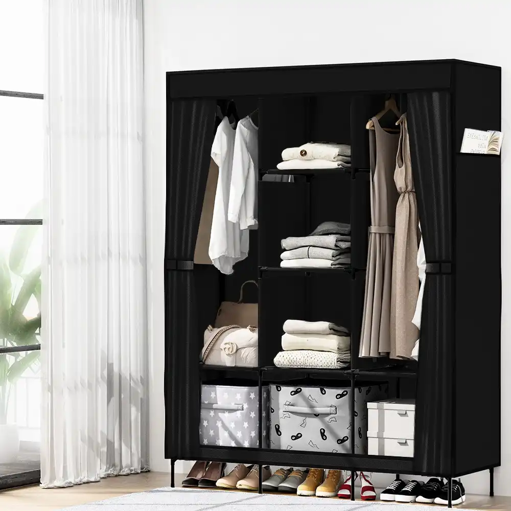 Artiss Clothes Wardrobe Closet Storage Large Portable Organiser Black