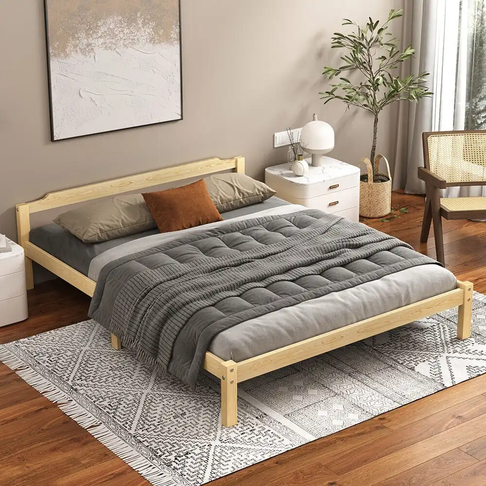 Alfordson Bed Frame Wooden Mattress Base Double