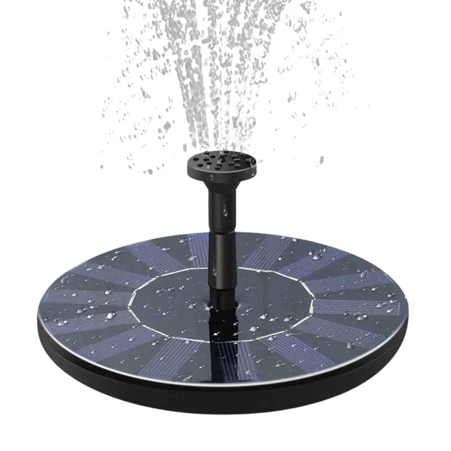 Noveden 1.5W Solar Fountain Water Pump for Bird Bath (Black) NE-SPWF-101-SY