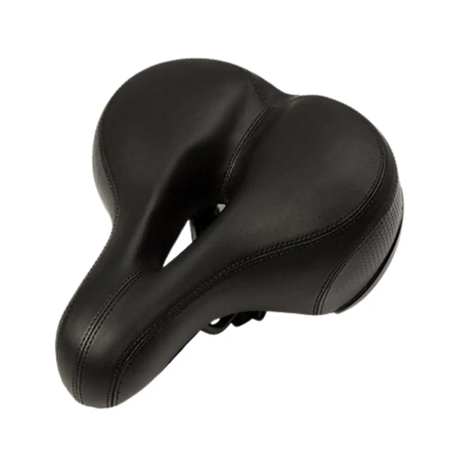 Verpeak Durability Waterproof Comfortable Bike Seat Wide Bicycle Saddle Cushion For Women And Men (Black)