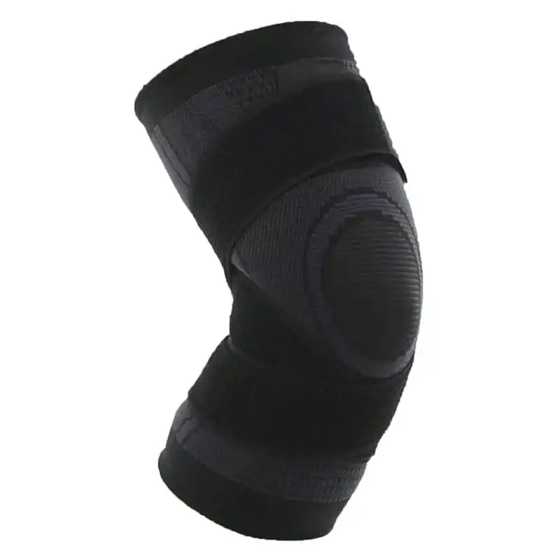 3D Weaving Knee Brace Breathable Sleeve Support Running Jogging Joint Pain Leg Black