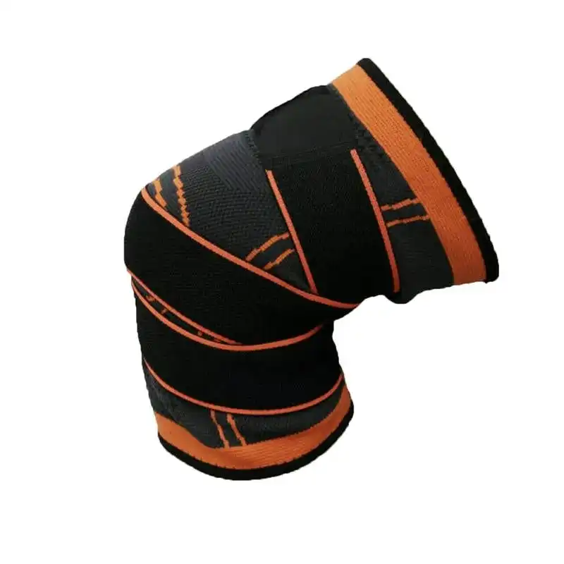 3D Weaving Knee Brace Breathable Sleeve Support Running Jogging Joint Pain Leg Orange