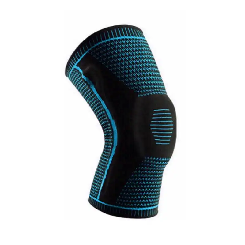 Blue Knee Brace Knee Compression Sleeve Professional Sports Silicone Knee Support