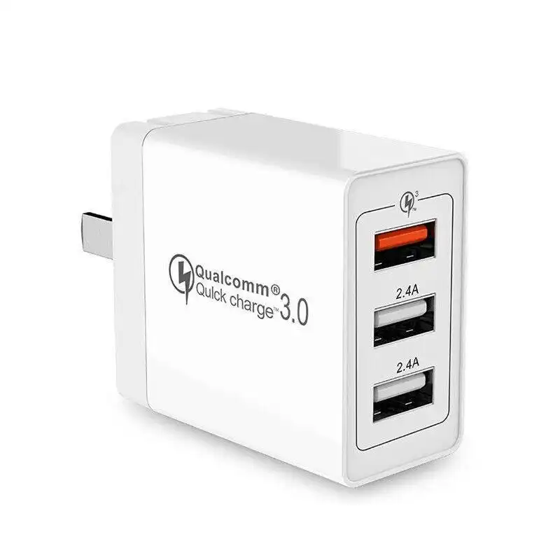 30W Qualcomm 3Port Qc3.0 Fast Charging Usb Wall Charger Adapter For Iphone Au