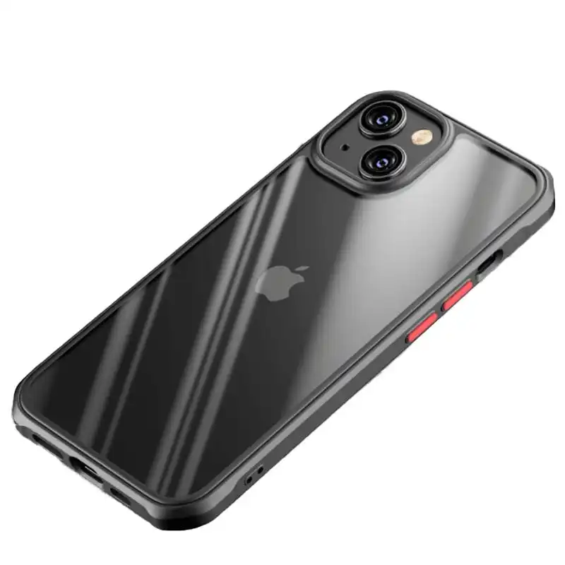 Shockproof Clear Bumper Case For iPhone 13 Pro Max Phone Back Cover Protective Black