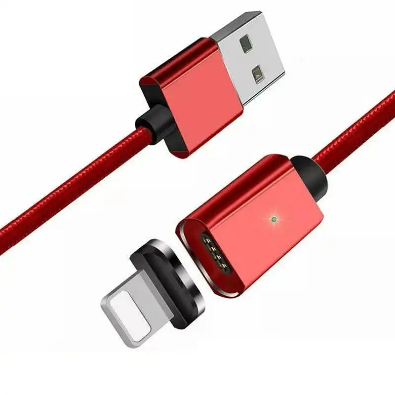 Red Essager Magnetic Fast Charging Data USB Cable for iPhone