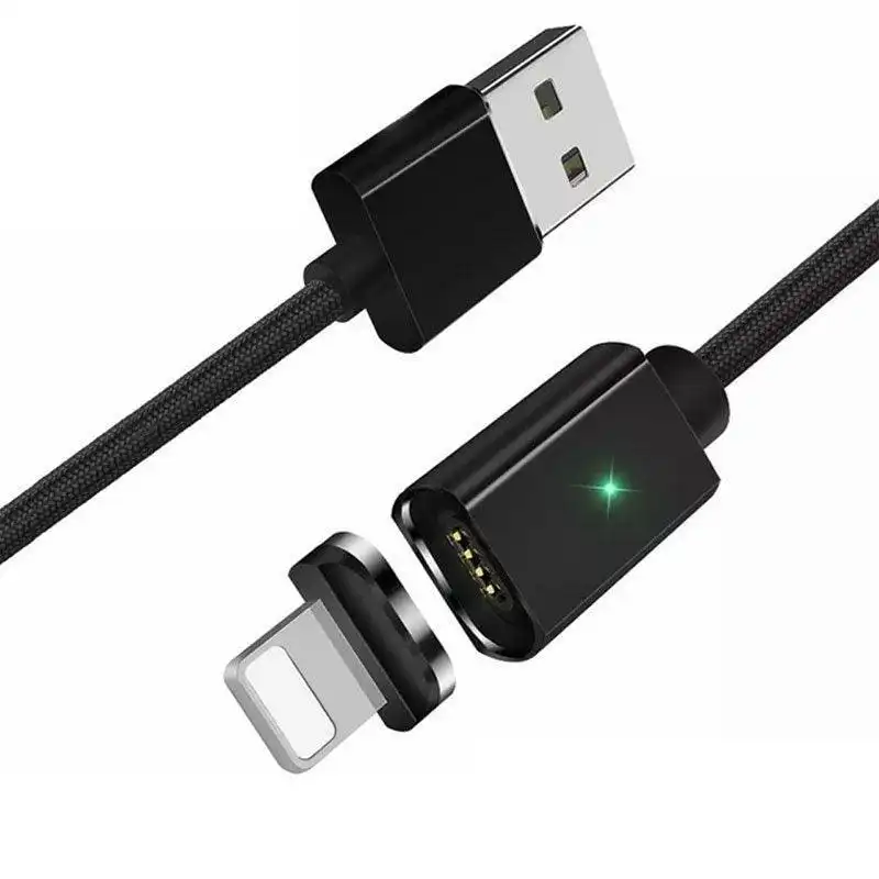 Black Essager Magnetic Fast Charging Data USB Cable for iPhone