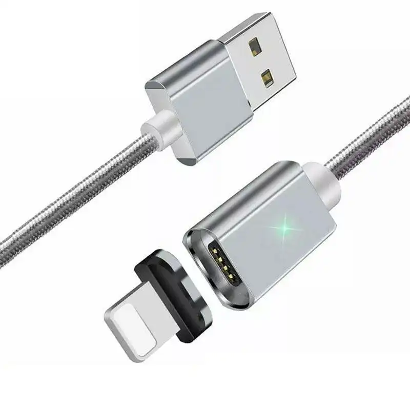 Silver Essager Magnetic Fast Charging Data USB Cable for iPhone