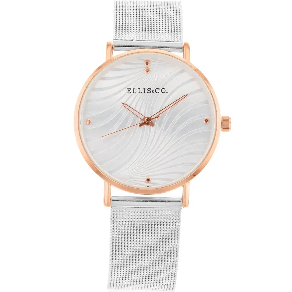 Ellis & Co 'Eliza' Silver Tone Stainless Steel Bracelet Womens Watch
