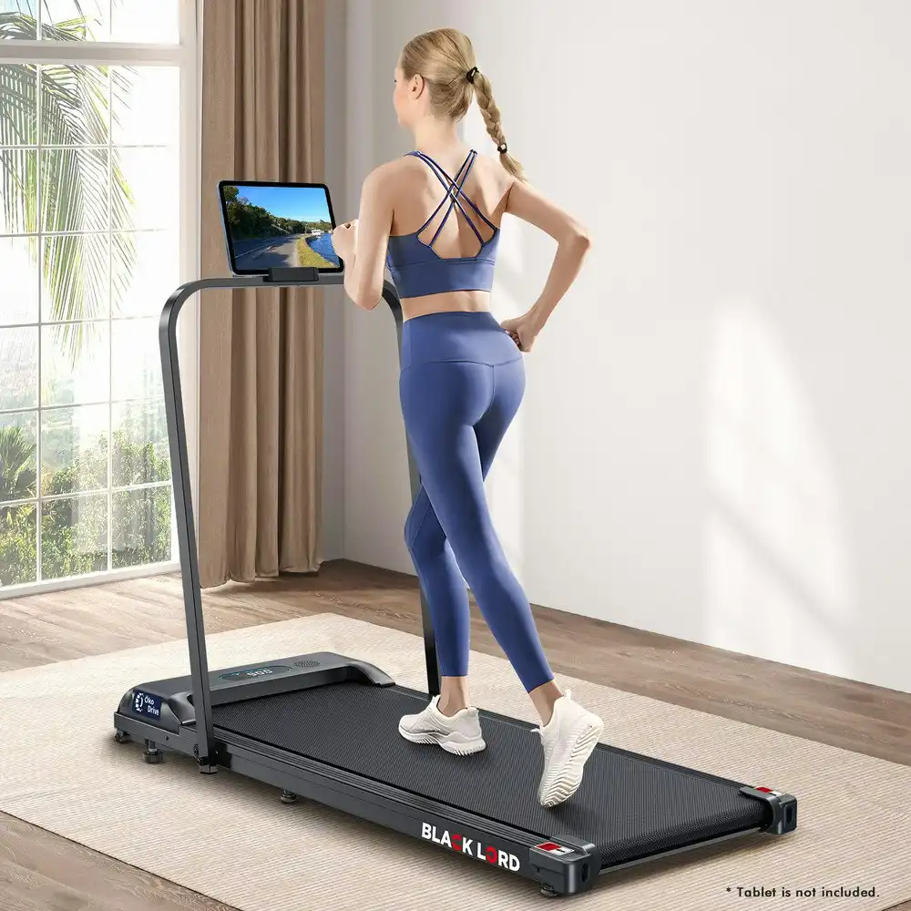 Black Lord Treadmill Electric Walking Pad Home Fitness Foldable w/ Smart Watch