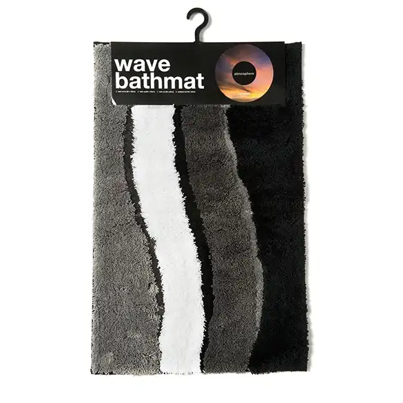 Atmosphere Bath Mat, Wave Grey - 50 x 80cm