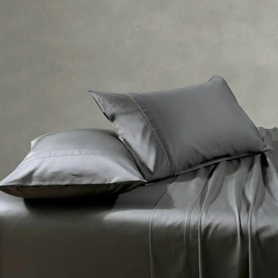 Soho 1000TC Cotton Sheet Set Charcoal Queen Bed Extra Depth
