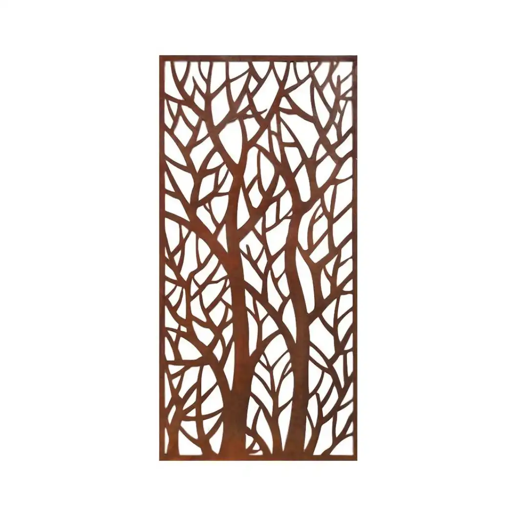 Real Rust Steel Screen Forest 1200 x 600 Mm