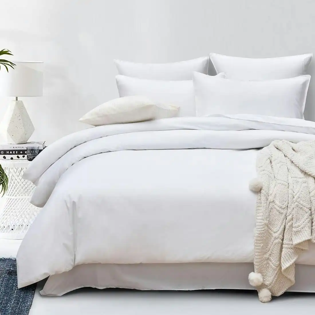 Bamboo White Quilt Cover Set