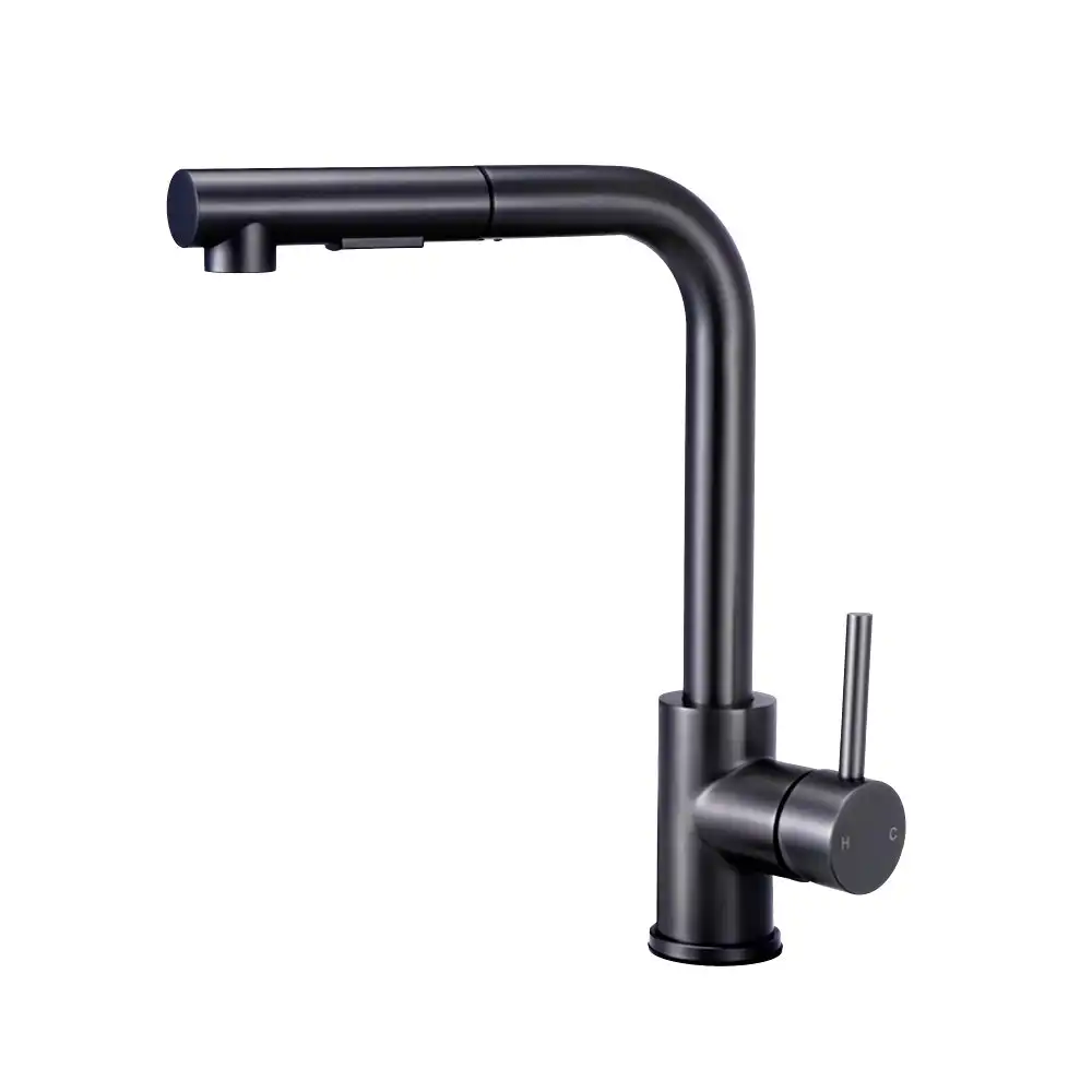 Simplus Kitchen Tap Pull Out Mixer Taps Sink Basin Faucet Laundry Swivel Grey