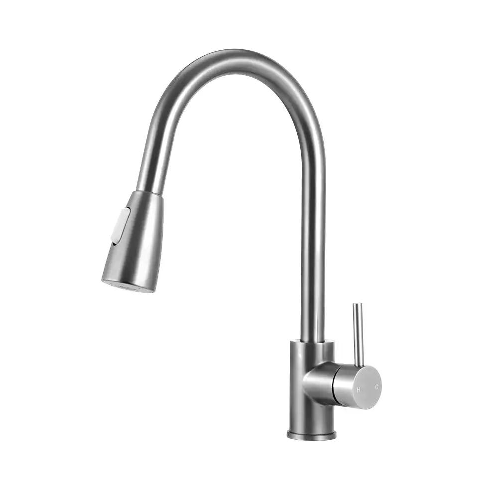 Simplus Brass Pull Out Swivel Spout Kitchen Sink Laundry Mixer Tap Basin Faucet