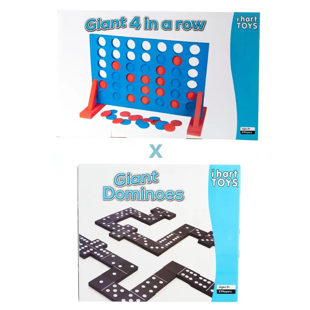 Giant 4 in a Row and Dominoes Bundle Pack