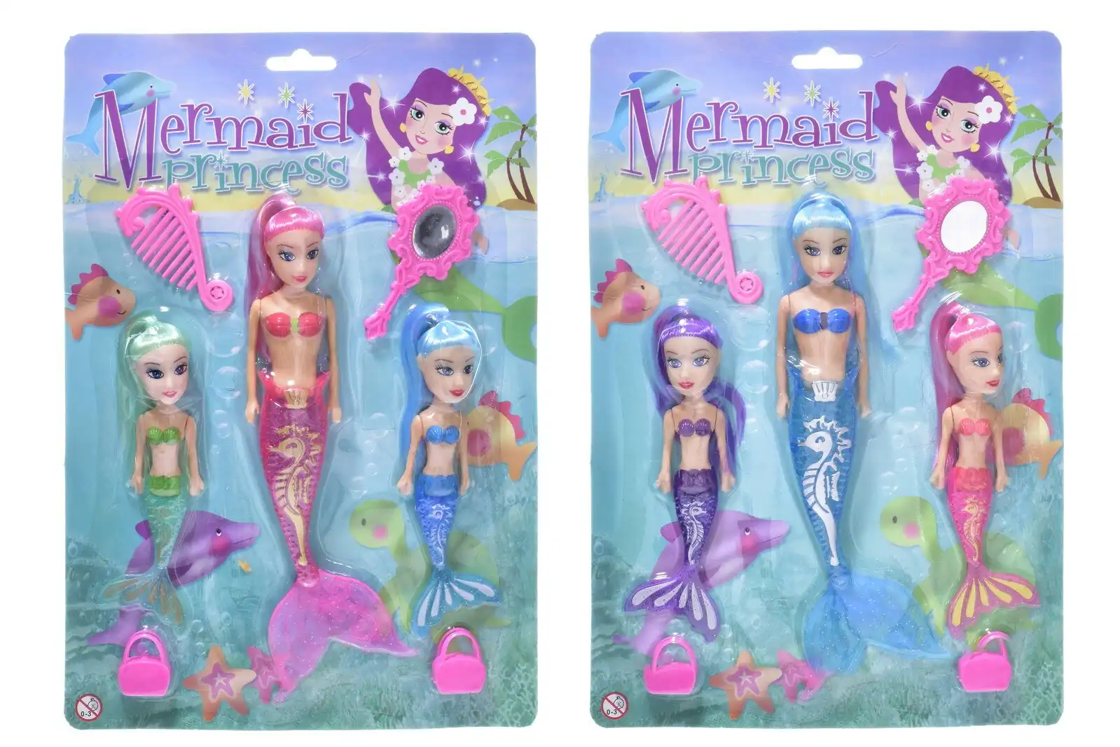 3pc Mermaid Doll Set