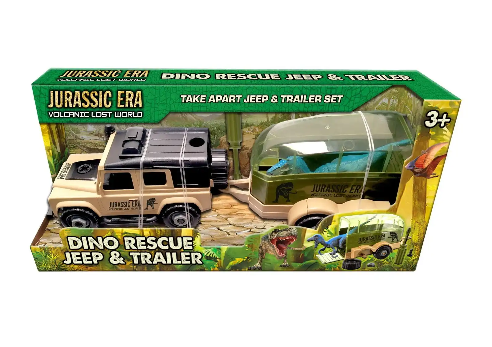 Dino Rescue Team Vehicle And Dino Box Trailer