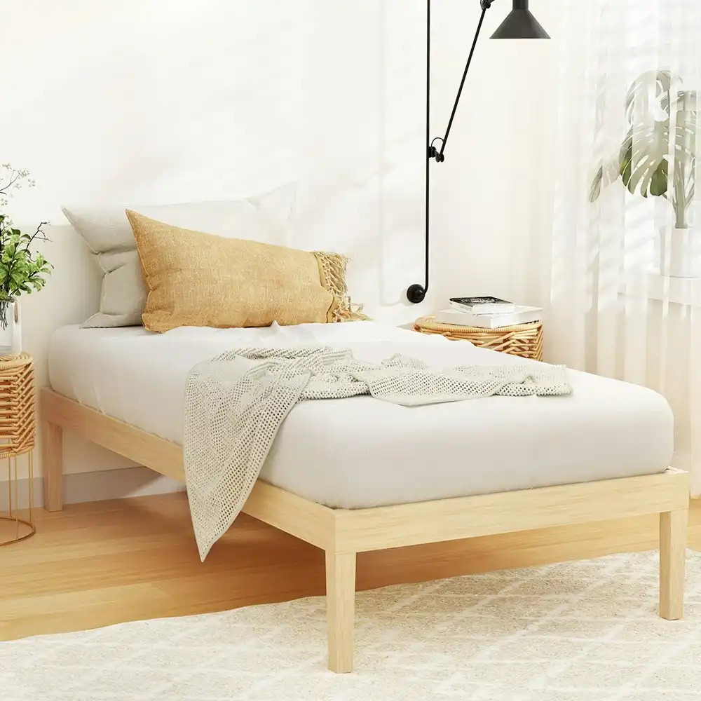 Artiss Bed Frame Single Size Wooden Bed Base BRUNO