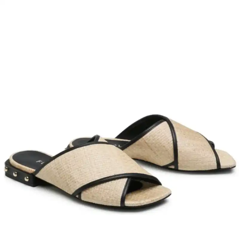 Furla Women's Cross Mule Sandals T.20 - Deserto Nero