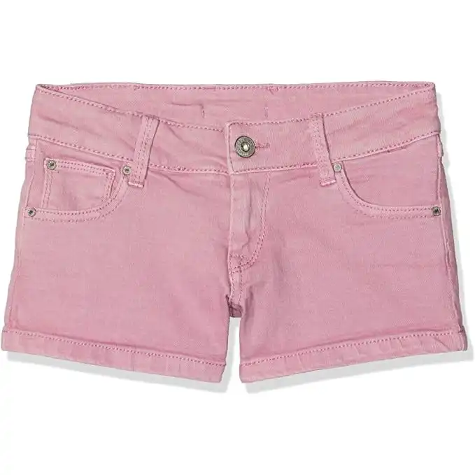 Pepe Jeans Girls Washed Pink Berry Tail Shorts