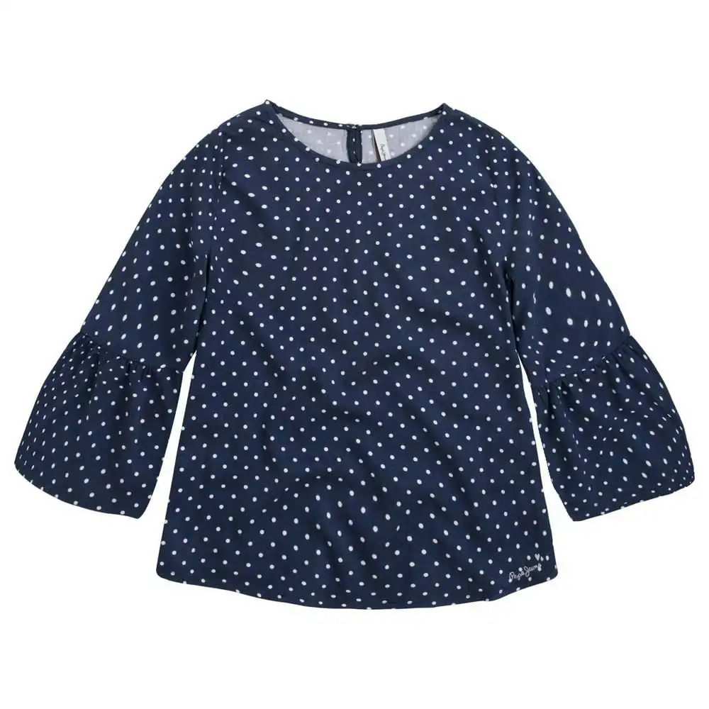 Pepe Jeans Girls Trinity Jr Spotted Blouse Navy Blue
