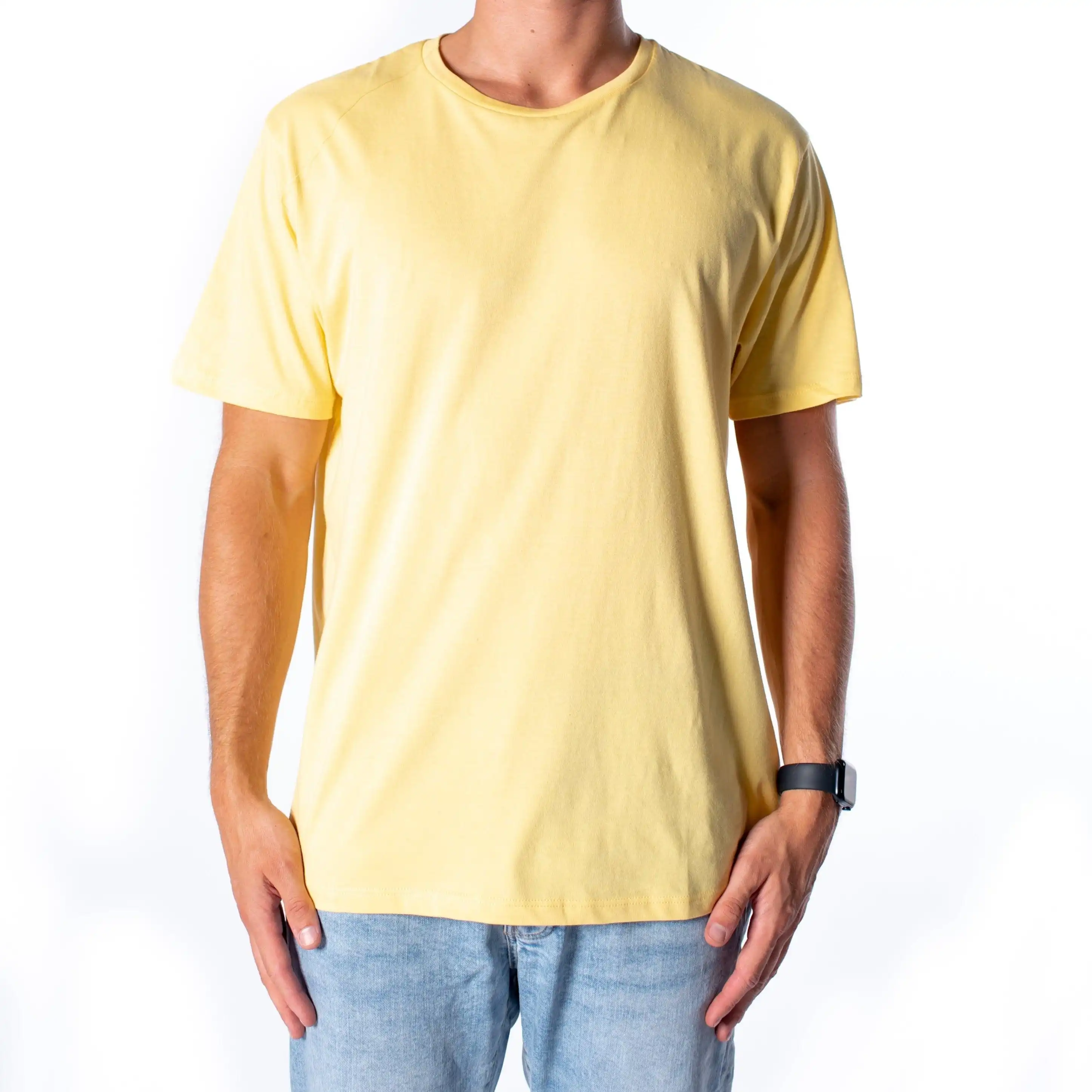 Topman Men's Regular Fit Yellow T-Shirt