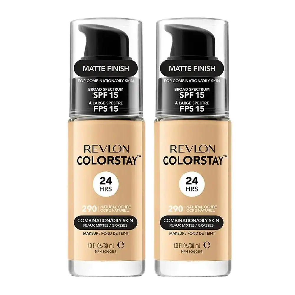 Revlon ColorStay Makeup Combination/ Oily Skin 30ml 290 NATURAL OCHRE - 2 pack