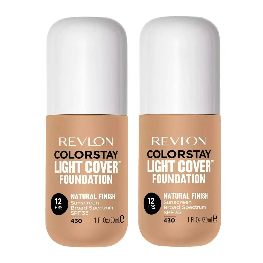Revlon ColorStay Light Cover Foundation 30ml 430 HONEY BEIGE - 2 pack