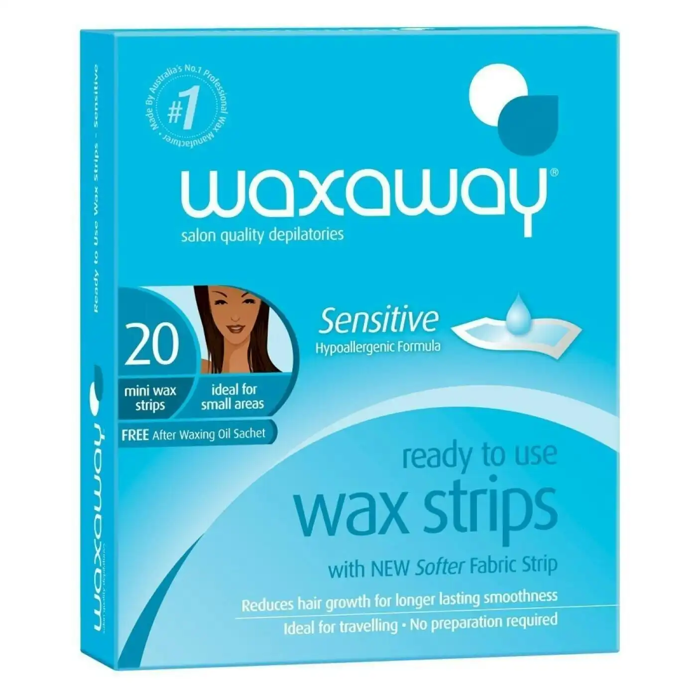 Waxaway Facial Strips Sens 20p Ready Wax Sensitive Face - 20