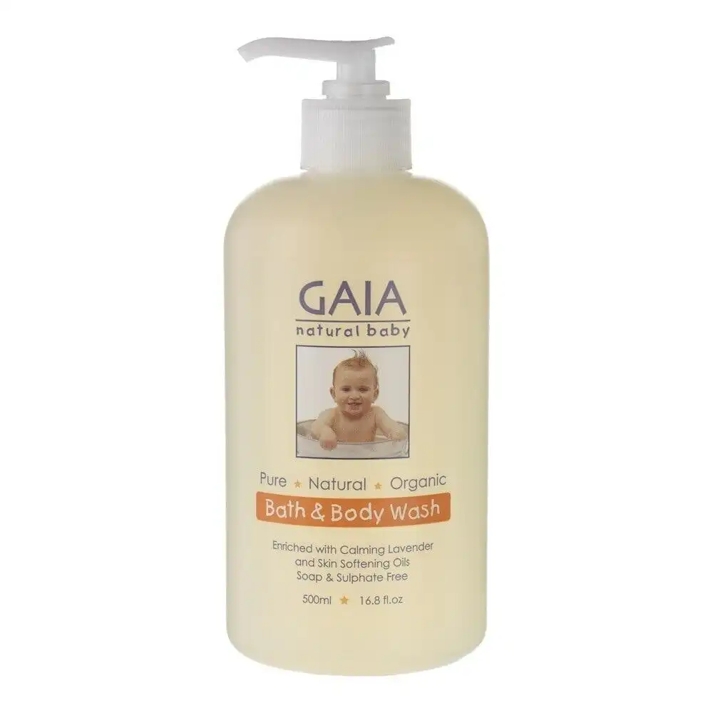 Gaia Natural Baby Bath & Body Wash Pump 500mL