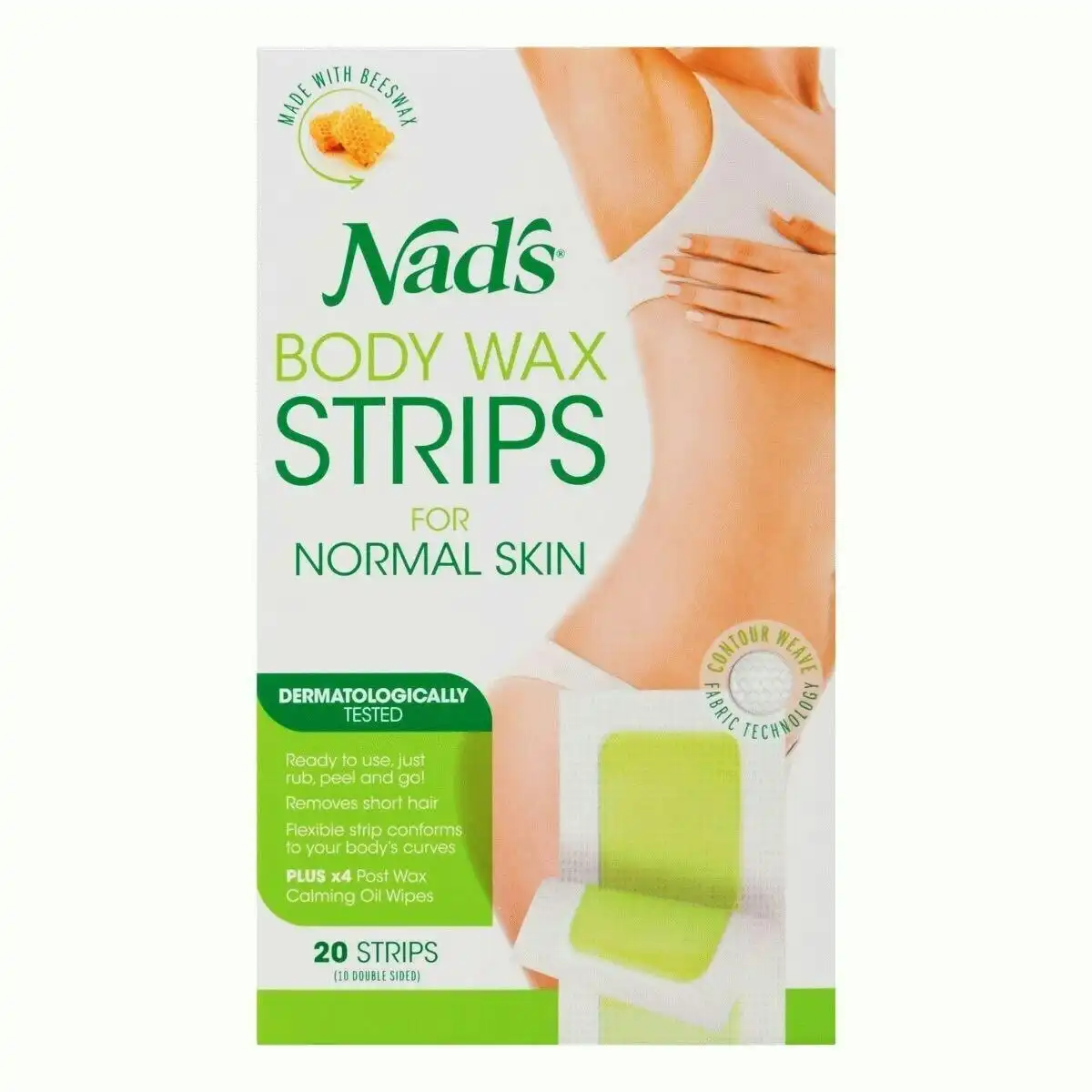 Nads - Nad's Nads Nad's Body Strips Large Pk 20 Wax For Normal Skin - X Hair Rem Strip Women
